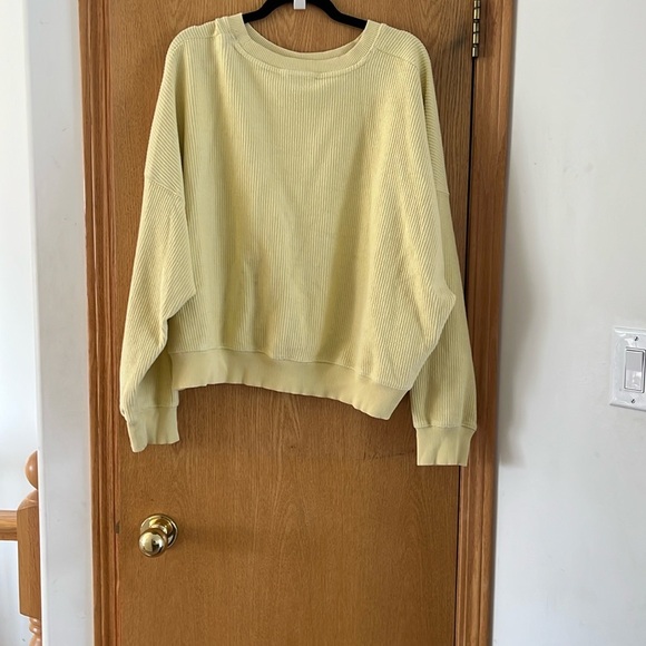 Aerie Yellow Crew Neck Ribbed Lounge Set - Picture 4 of 5
